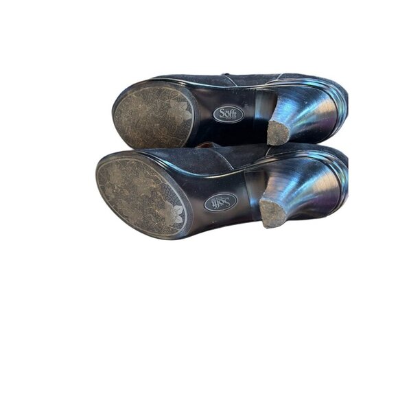 Sofft Navy Blue Suede Mary Janes Kitten Heels (Thick Heel), Sz 9.5, Retro Vibes - Picture 5 of 5